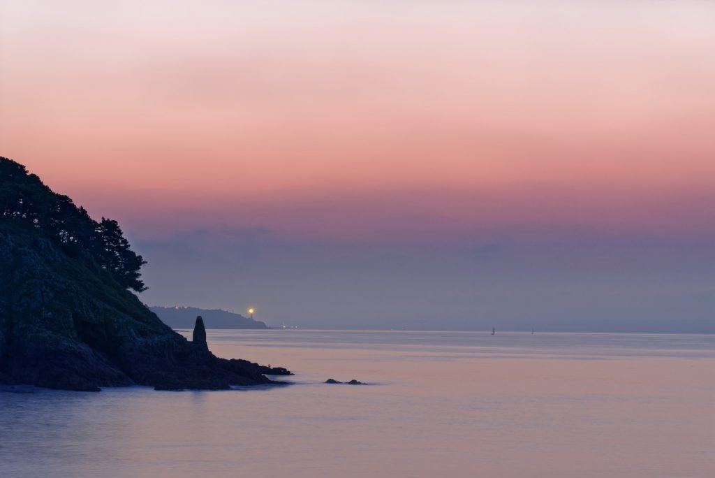 Rade de Brest vue depuis la pointe du Minou, sunrise